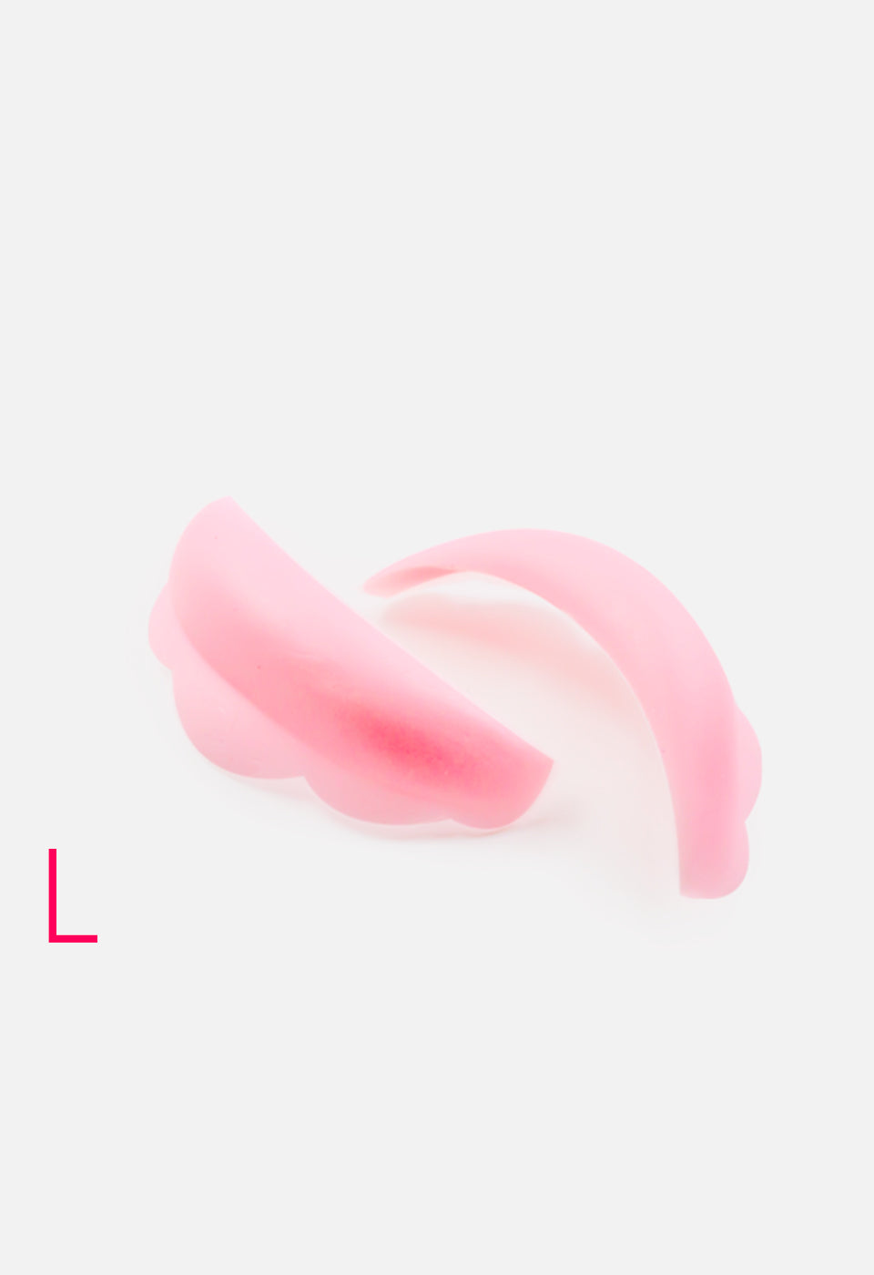 Bigodino in silicone per laminazione ciglia rosa 5 paia