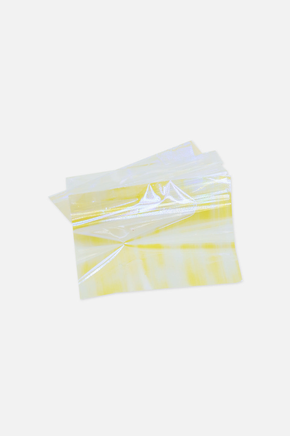 Foil para uñas efecto vidrio amarillo