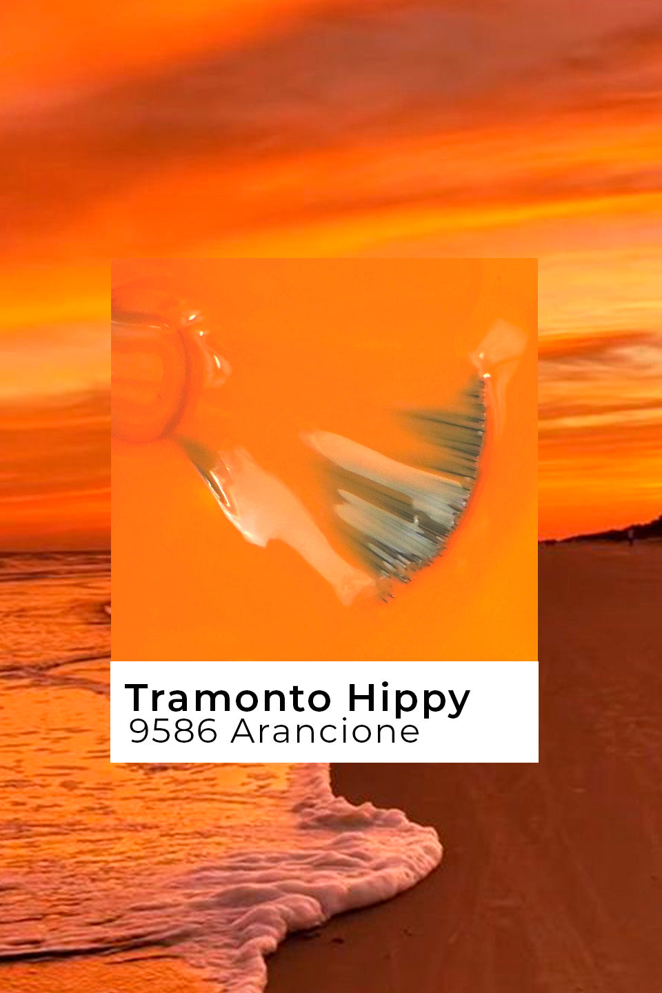 Smalto semipermanente arancione Tramonto Hippy 15 ml