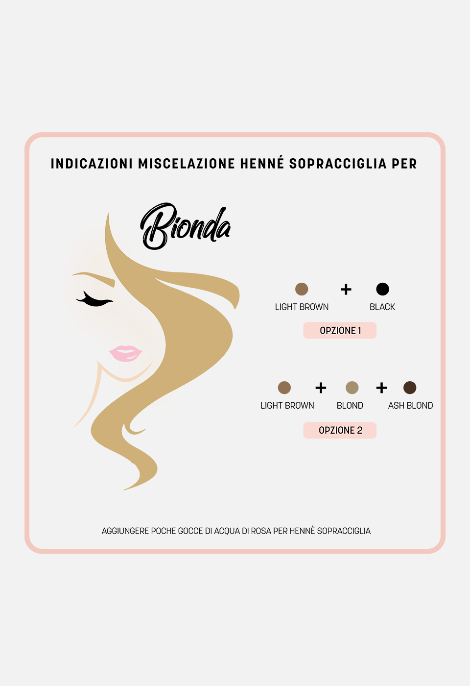 Recarga henna para cejas rubio ceniza Ash Blonde 1 g